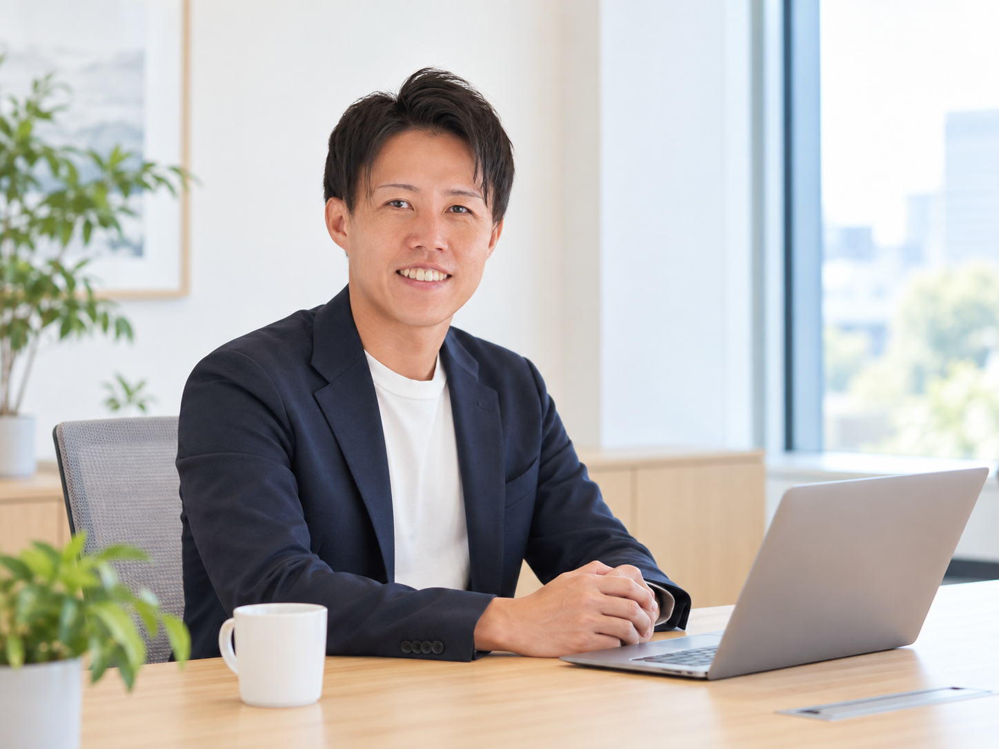 オフィスで撮影した株式会社バリアルの代表取締役