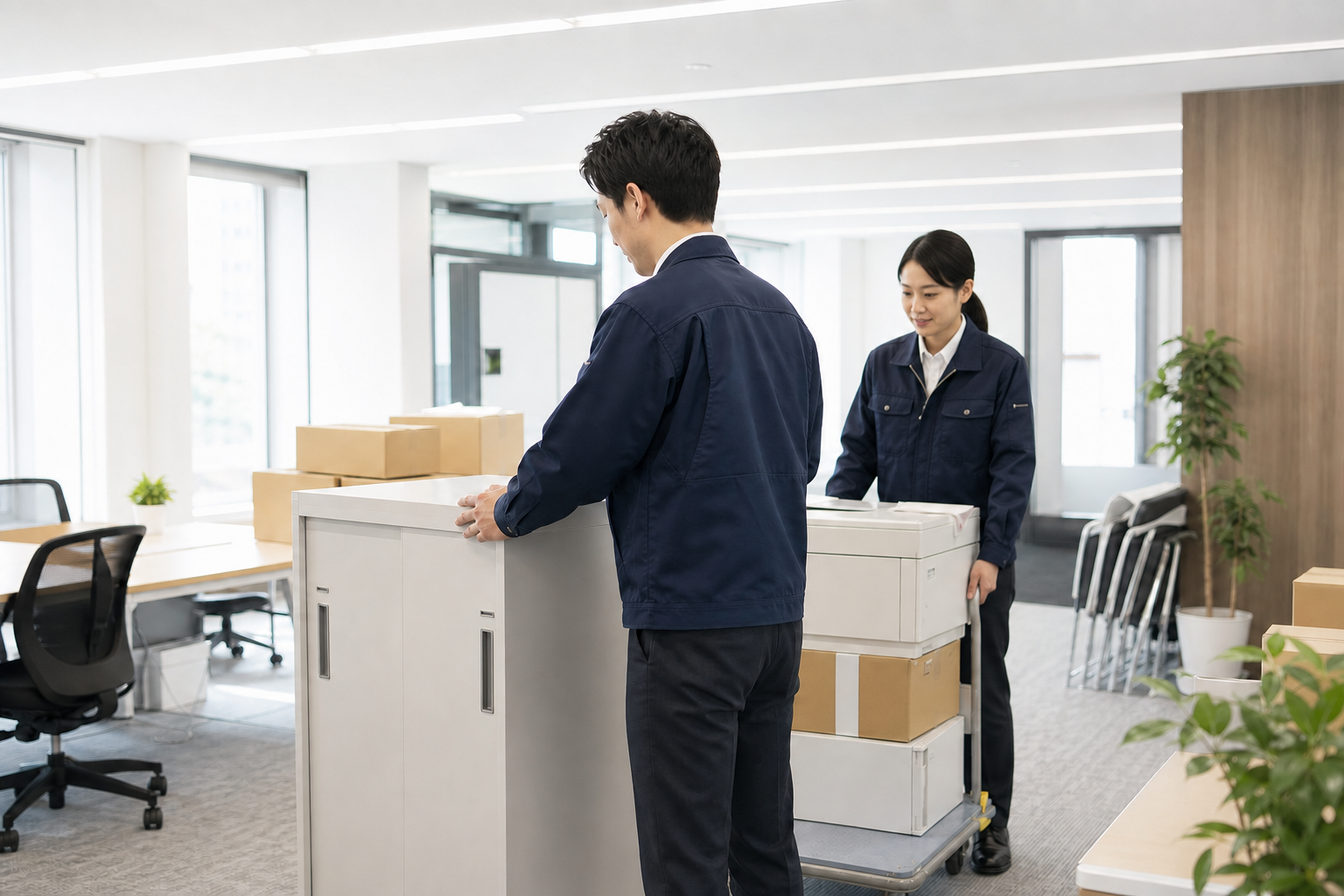 店舗・事務所の移転の現場で対応する担当者